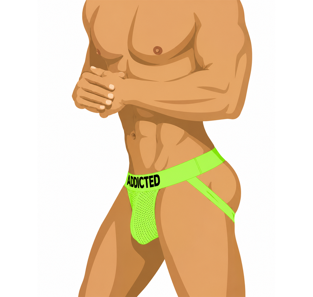 ADDICTED - RING UP NEON MESH JOCK