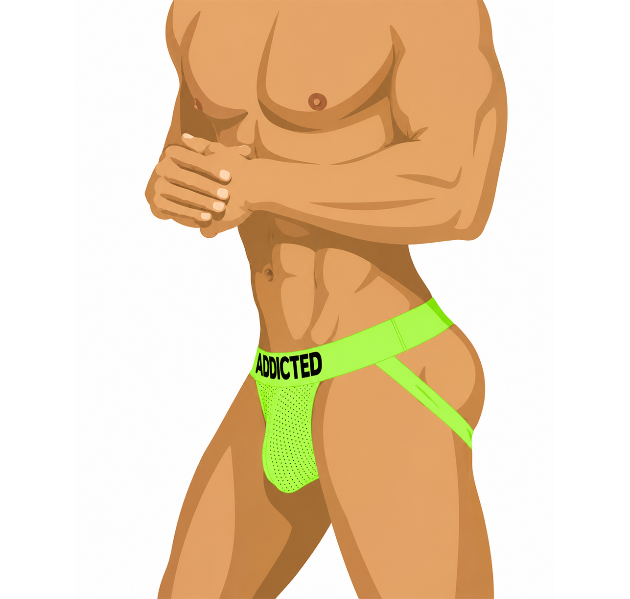 ADDICTED - RING UP NEON MESH JOCK