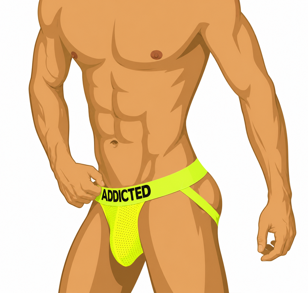 ADDICTED - RING UP NEON MESH JOCK