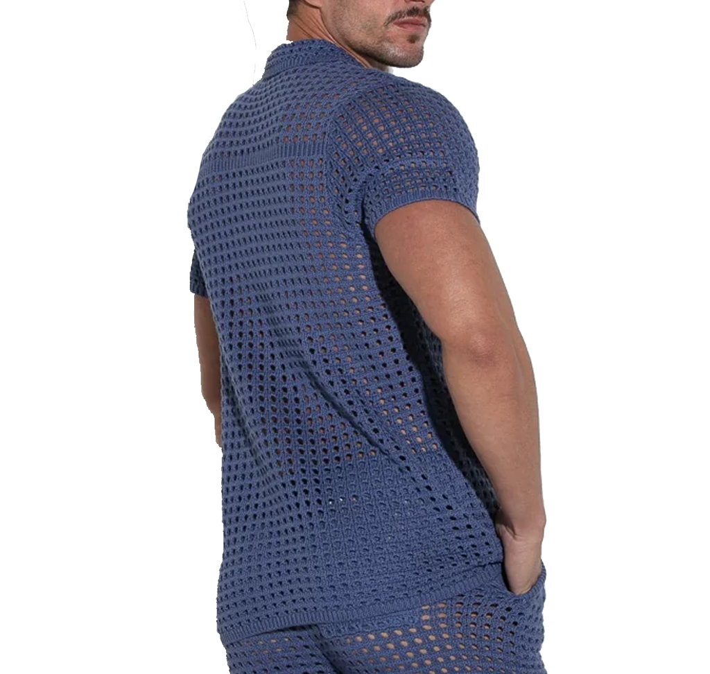 CODE 22 - Crochet Knit Button Shirt