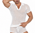 CODE 22 - Crochet Knit Button Shirt
