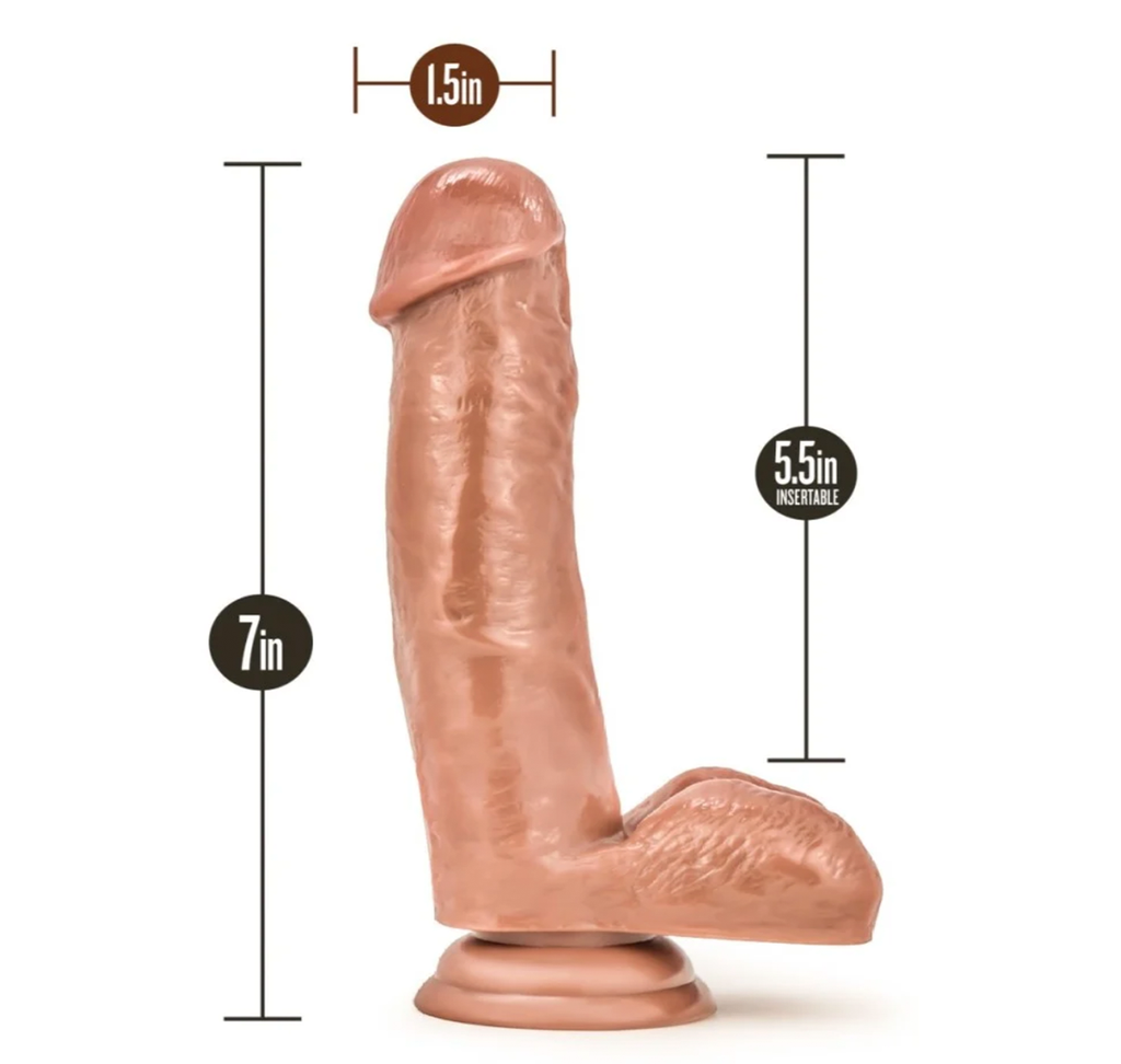 Coverboy - The Kingpin Realistic Latin 7-Inch Dildo With Balls & Suction Cup Base