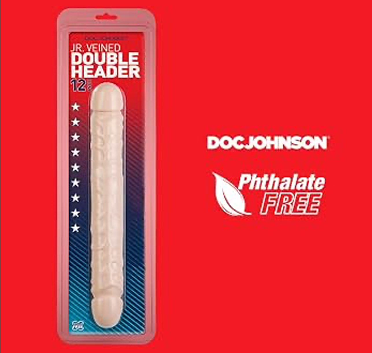 Doc Johnson Jr. - Veined Double Header Dildo 12 Inches