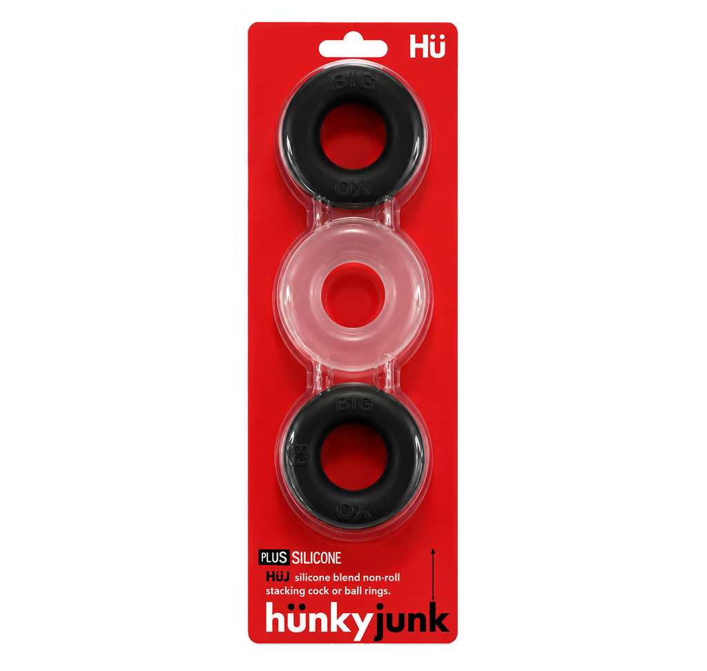 Hunk Junk - Silicone Cock + Ball Ring Set of 3