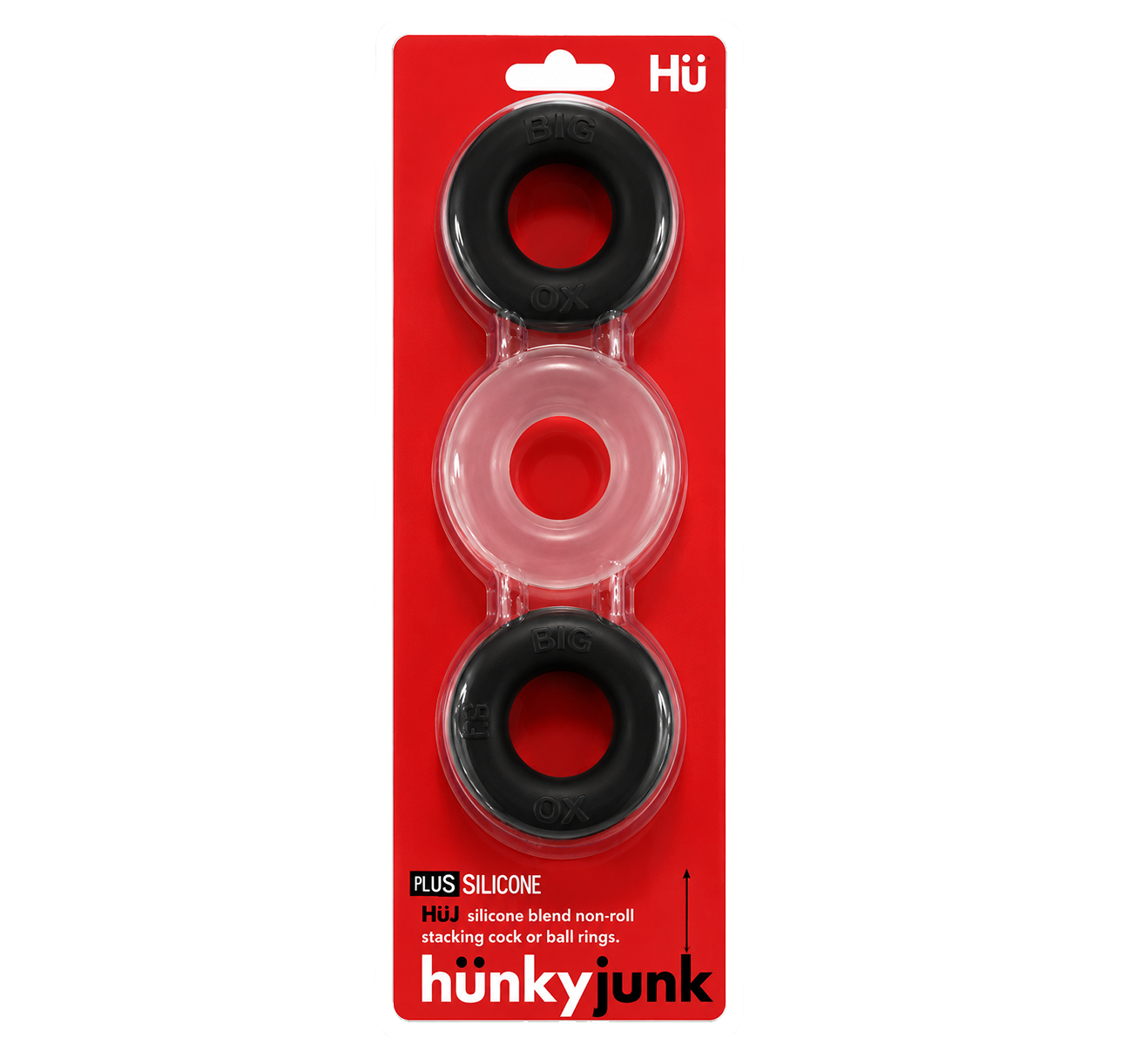 Hunk Junk - Silicone Cock + Ball Ring Set of 3