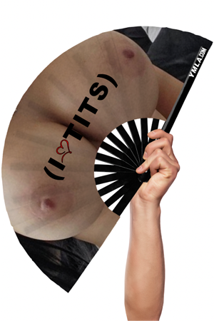 I Love Tits - Hand Fan
