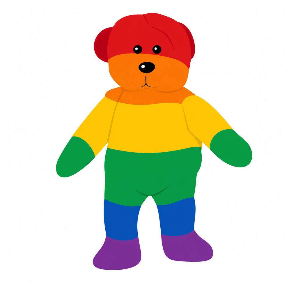 Mr Fluffy Rainbow Bear