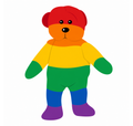 Mr Fluffy Rainbow Bear