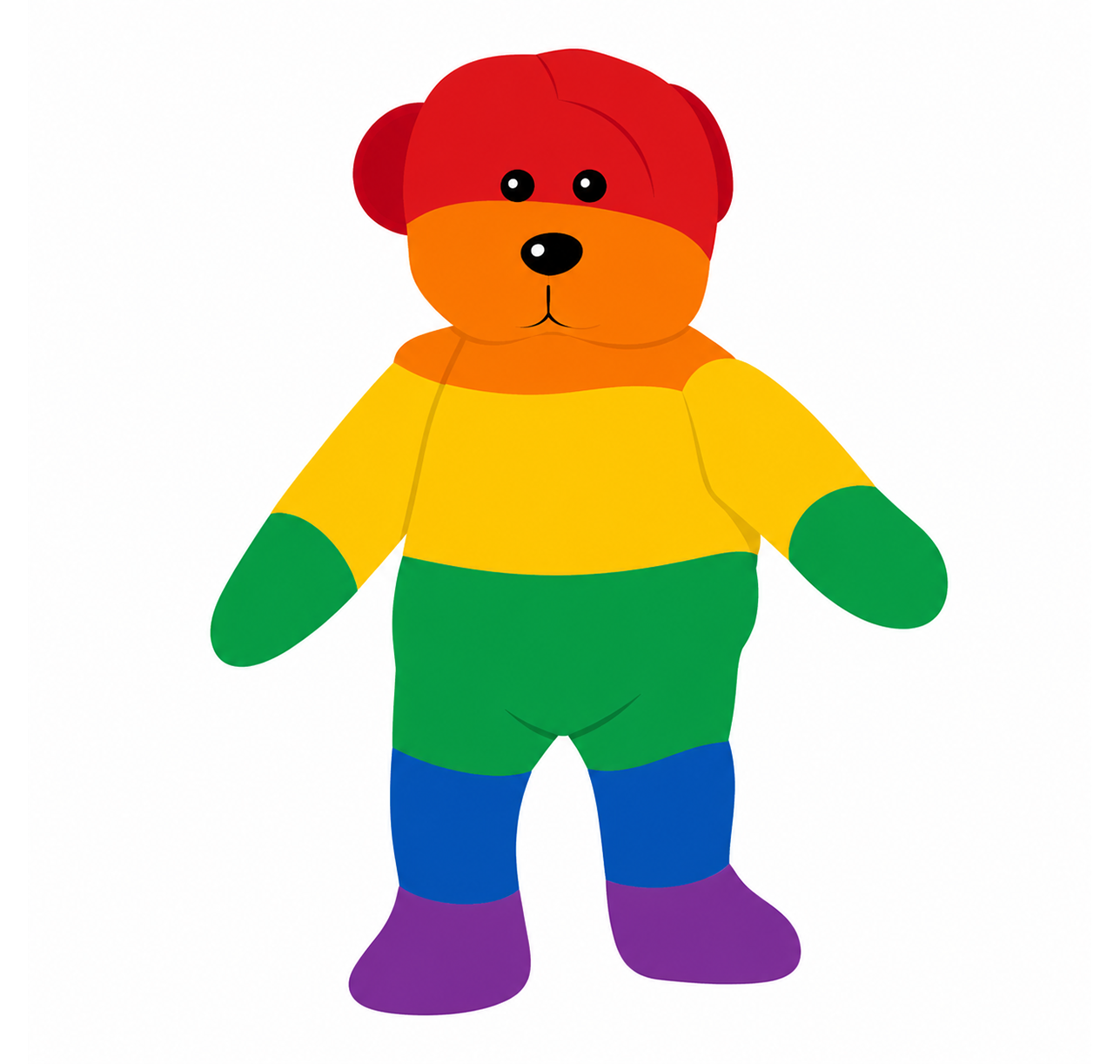 Mr Fluffy Rainbow Bear