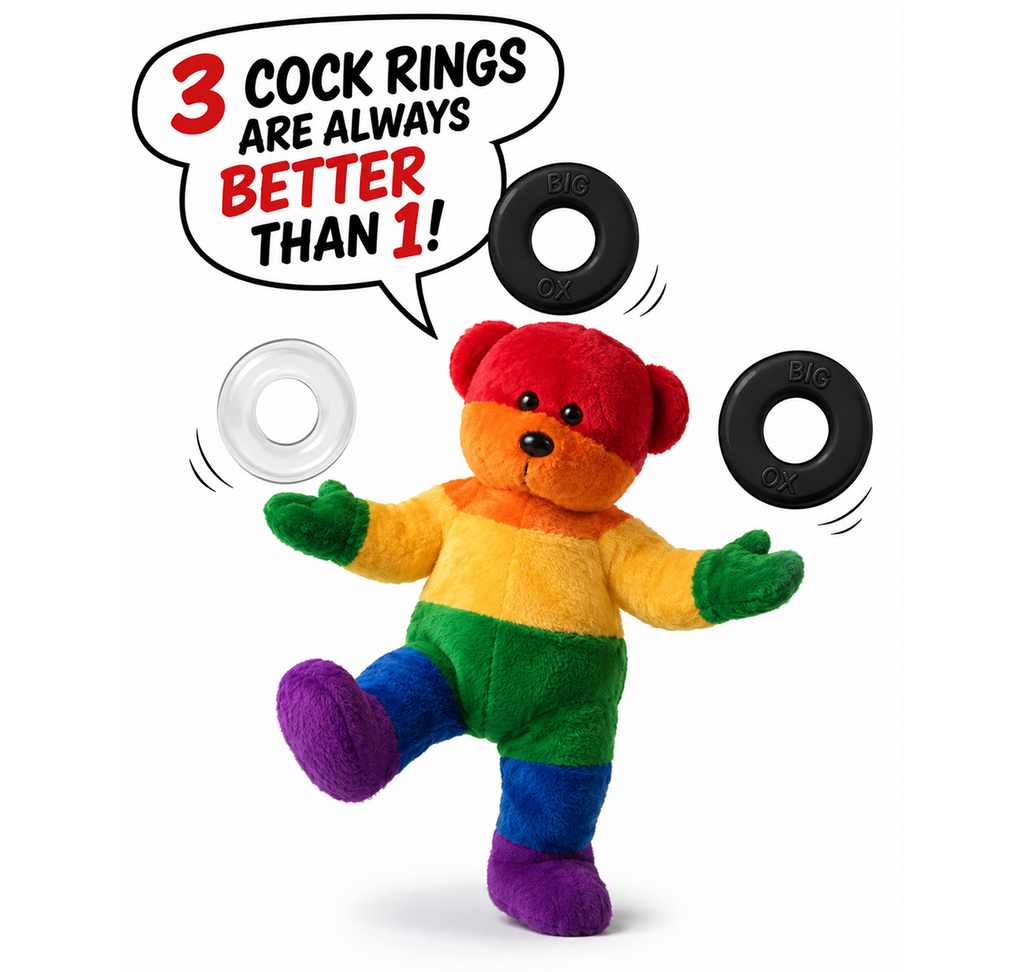 Hunk Junk - Silicone Cock + Ball Ring Set of 3