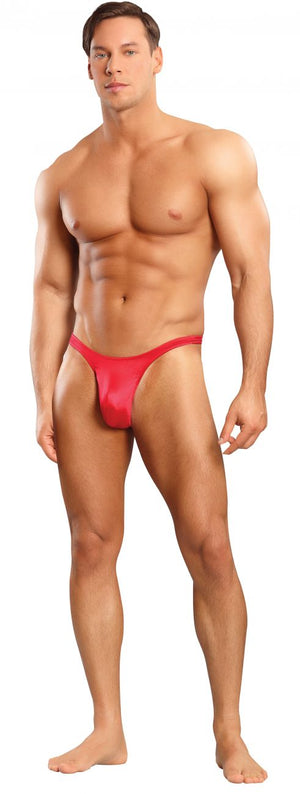 Male Power 442076 Satin Lycra Bong Thong Color Red