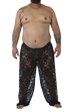 CandyMan 99234X Lace Lounge Pants Color Black