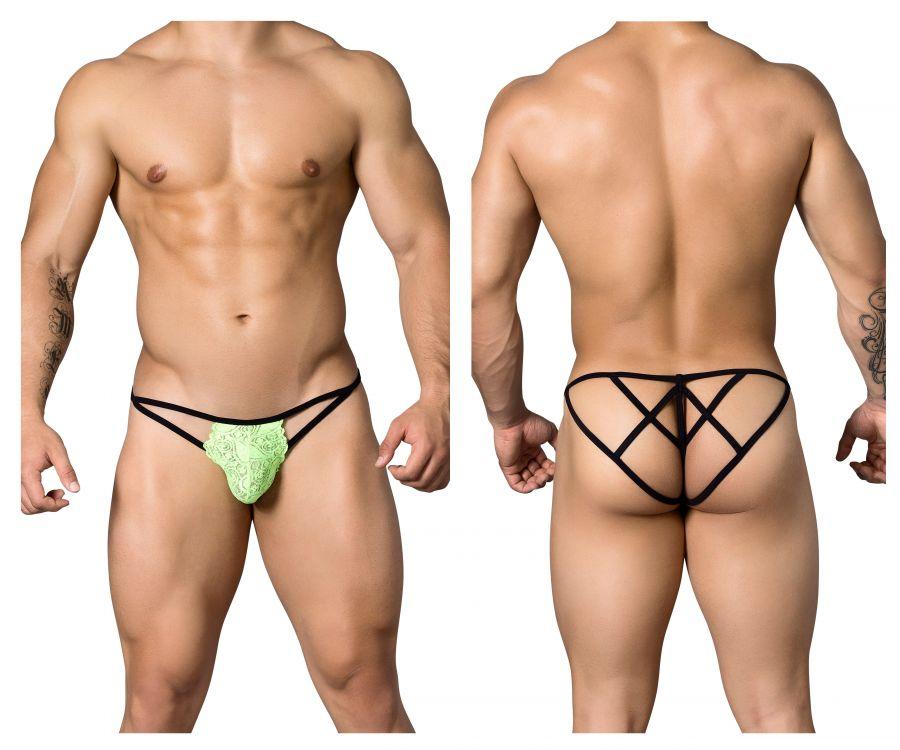CandyMan 99276 Candy Lace Thongs Color Green