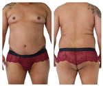 CandyMan 99304X Lace Thongs Color Burgundy