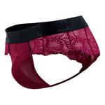 CandyMan 99304X Lace Thongs Color Burgundy