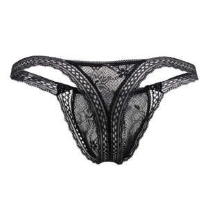 CandyMan 99420X Double Lace Thongs Color Black