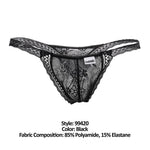 CandyMan 99420 Double Lace Thongs Color Black