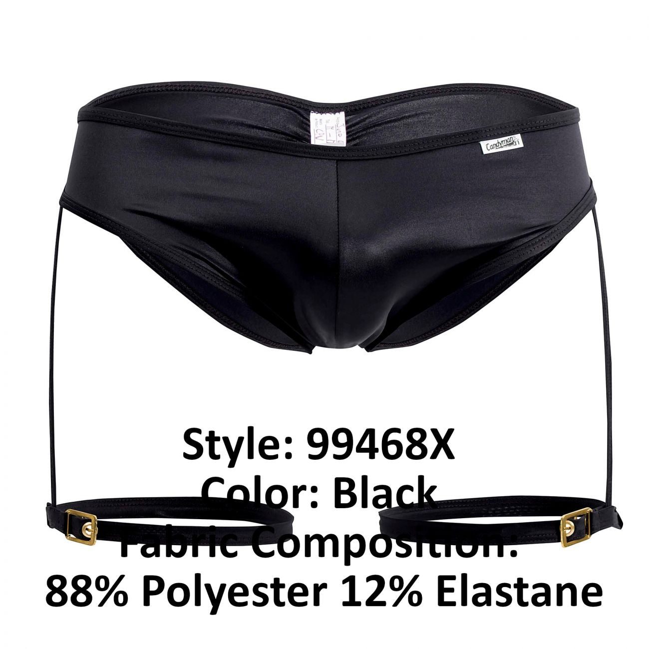 CandyMan 99468X Garter Briefs Color Black