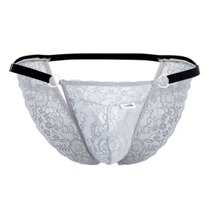 CandyMan 99503 Peekaboo Lace Bikini Color Gray