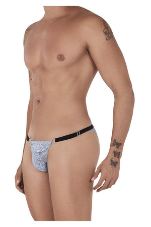 CandyMan 99503 Peekaboo Lace Bikini Color Gray