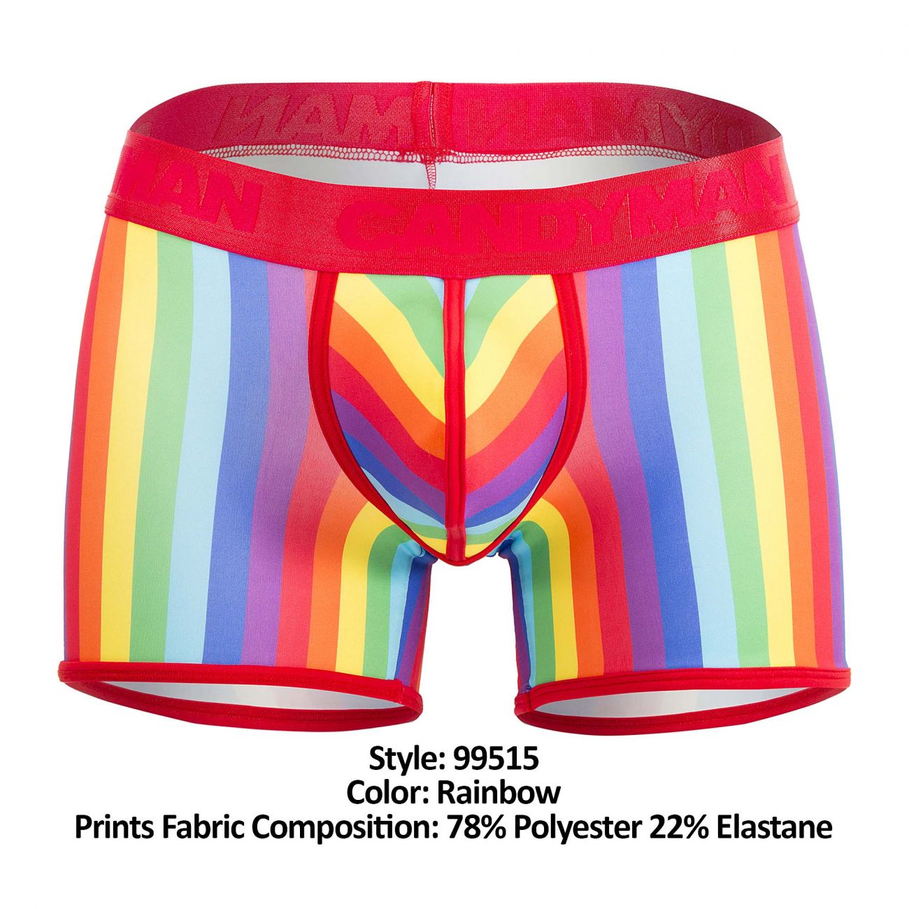 CandyMan 99515 Pride Happy Trunks Color Rainbow Prints