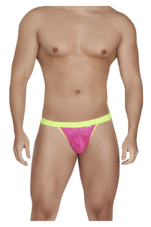 CandyMan 99554 Lace Peekaboo Bikini Color Hot Pink