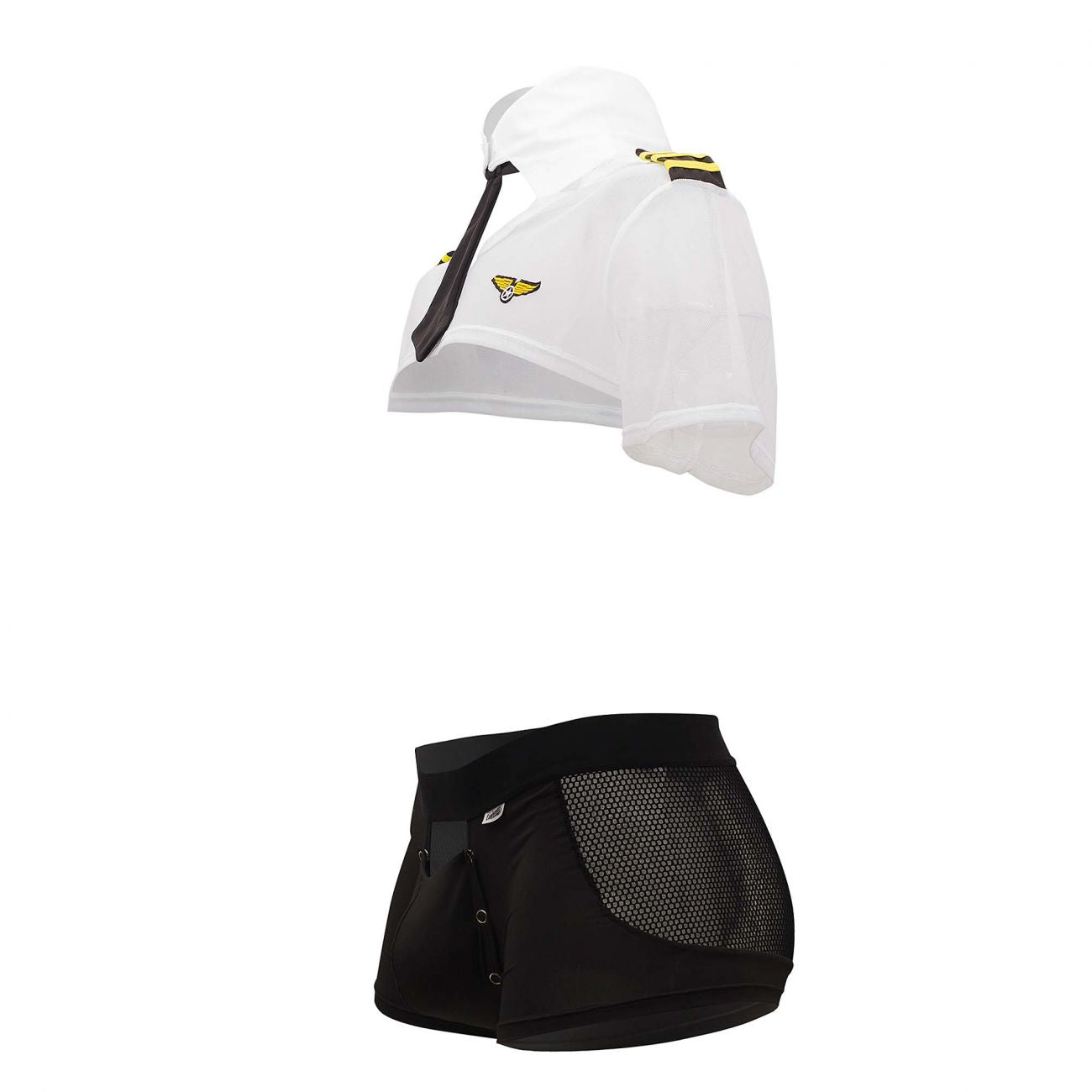 CandyMan 99561 Pilot Costume Outfit Color White-Black
