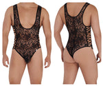 CandyMan 99570 Lace Bodysuit Color Black