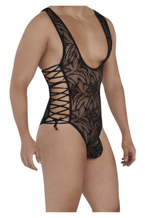 CandyMan 99570 Lace Bodysuit Color Black