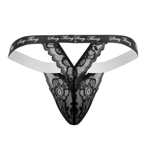 CandyMan 99594 Sexy Thing Lace Thongs Color Black – BlockParty Weho