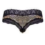 CandyMan 99596 Mesh-Lace Thongs Color Snake Print