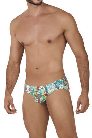 Clever 0543-1 Psychedelic Briefs Color Green