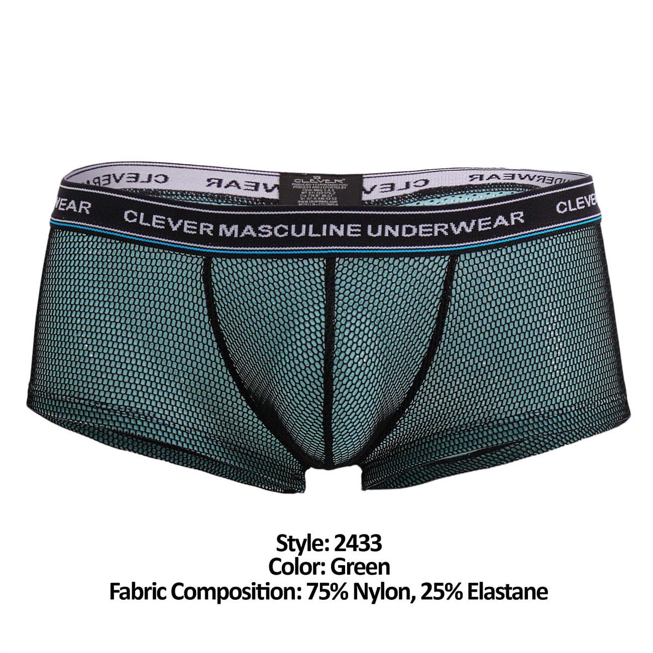 Clever 2433 Top Latin Trunks Color Green