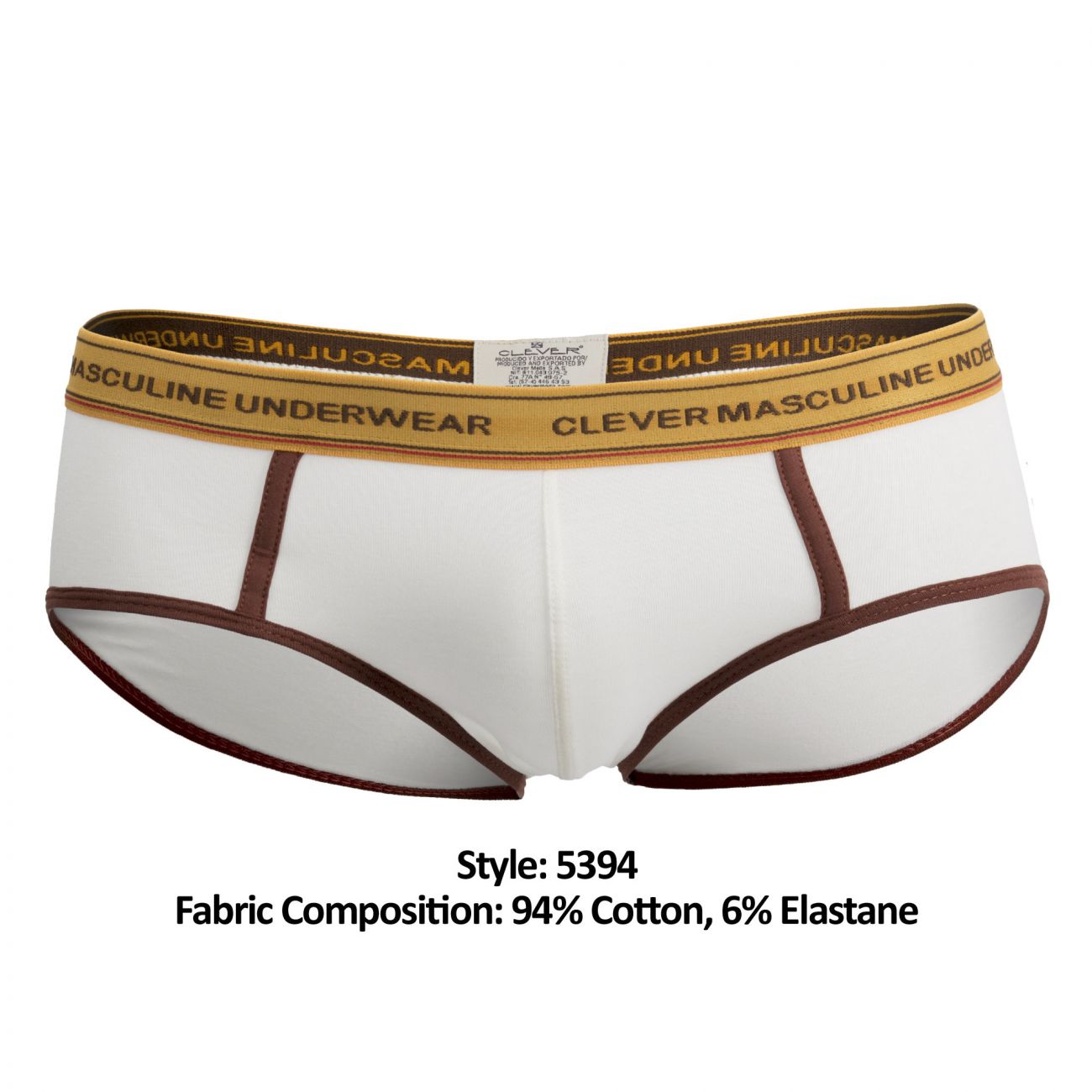Clever 5394 Attractive Piping Briefs Color Beige
