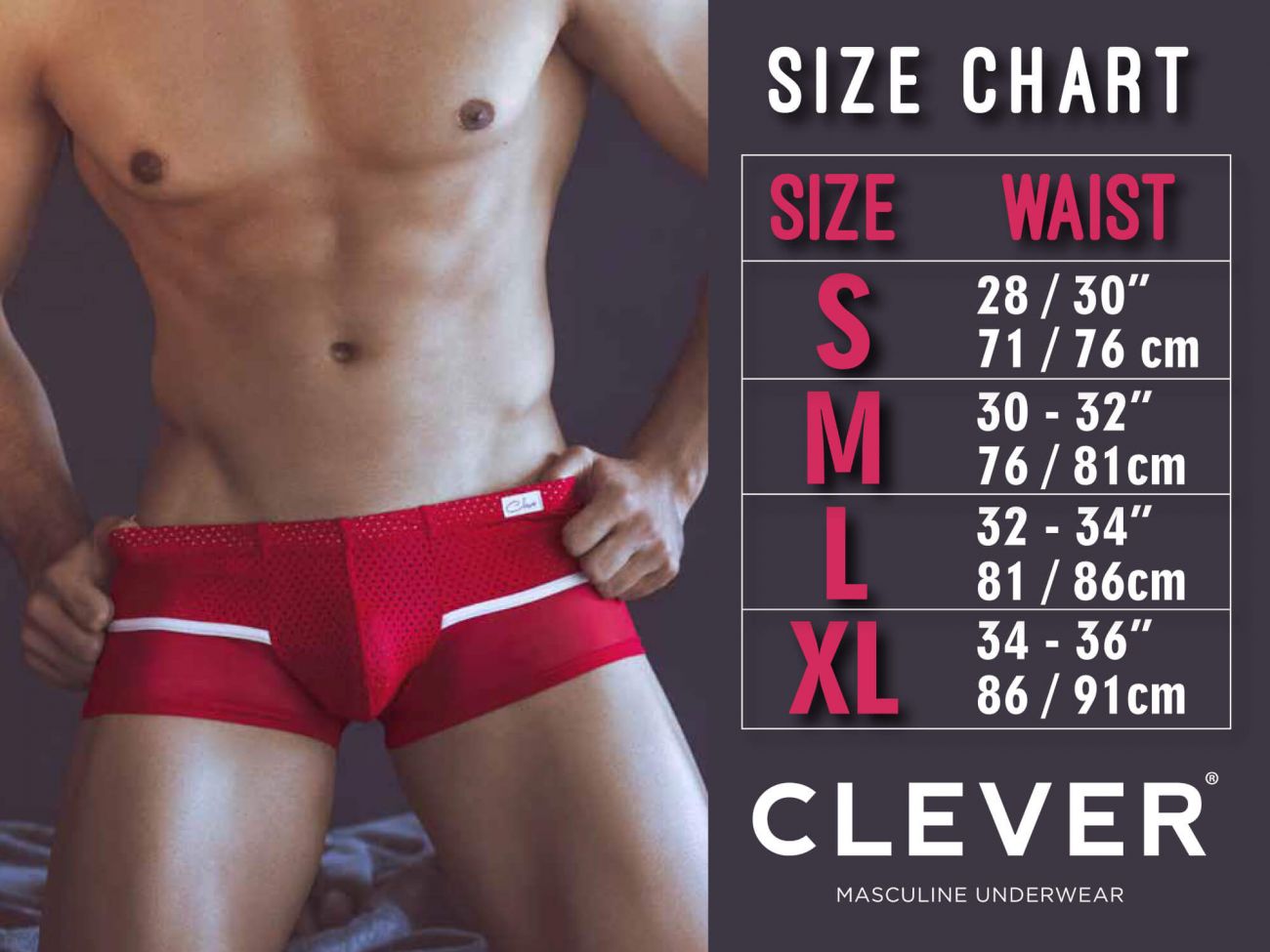 Clever 2390 Refined Boxer Briefs Color Red