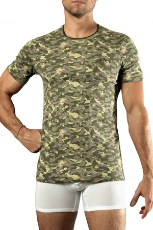 Doreanse 2560-PRN Camouflage T-Shirt Color Green