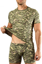 Doreanse 2560-PRN Camouflage T-Shirt Color Green