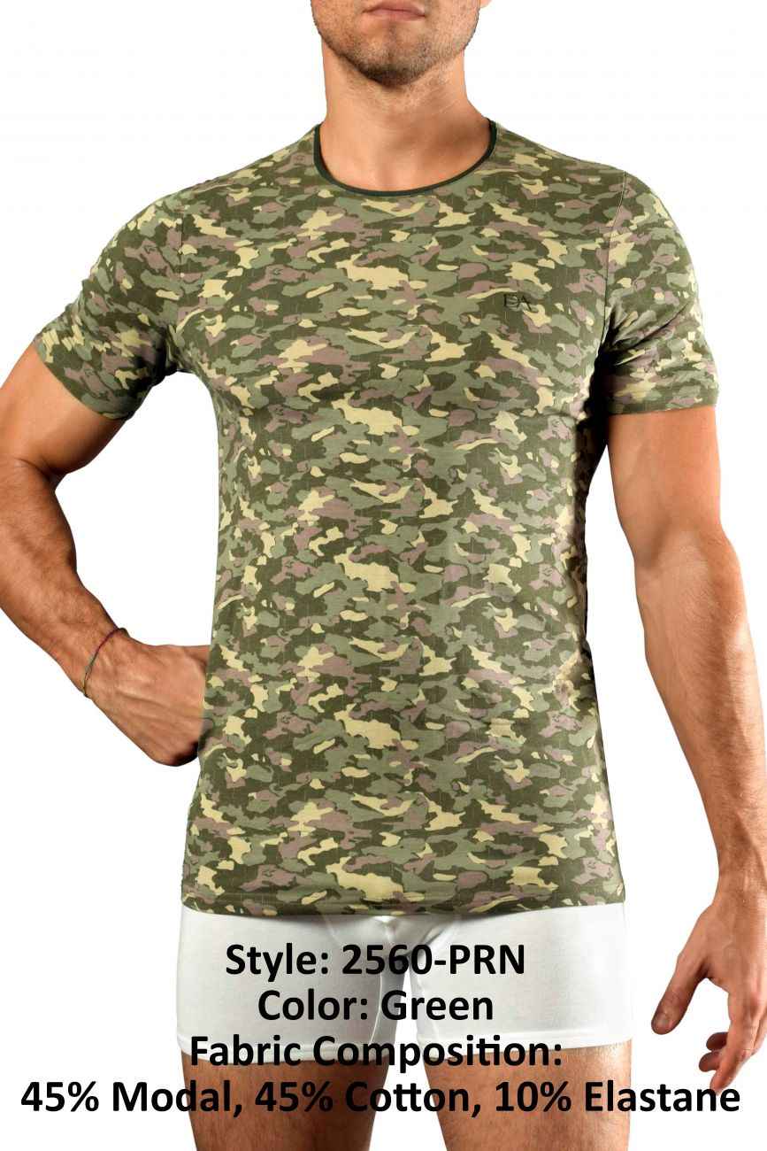 Doreanse 2560-PRN Camouflage T-Shirt Color Green