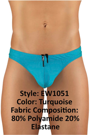 ErgoWear EW1051 X4D SW Swim Briefs Color Turquoise