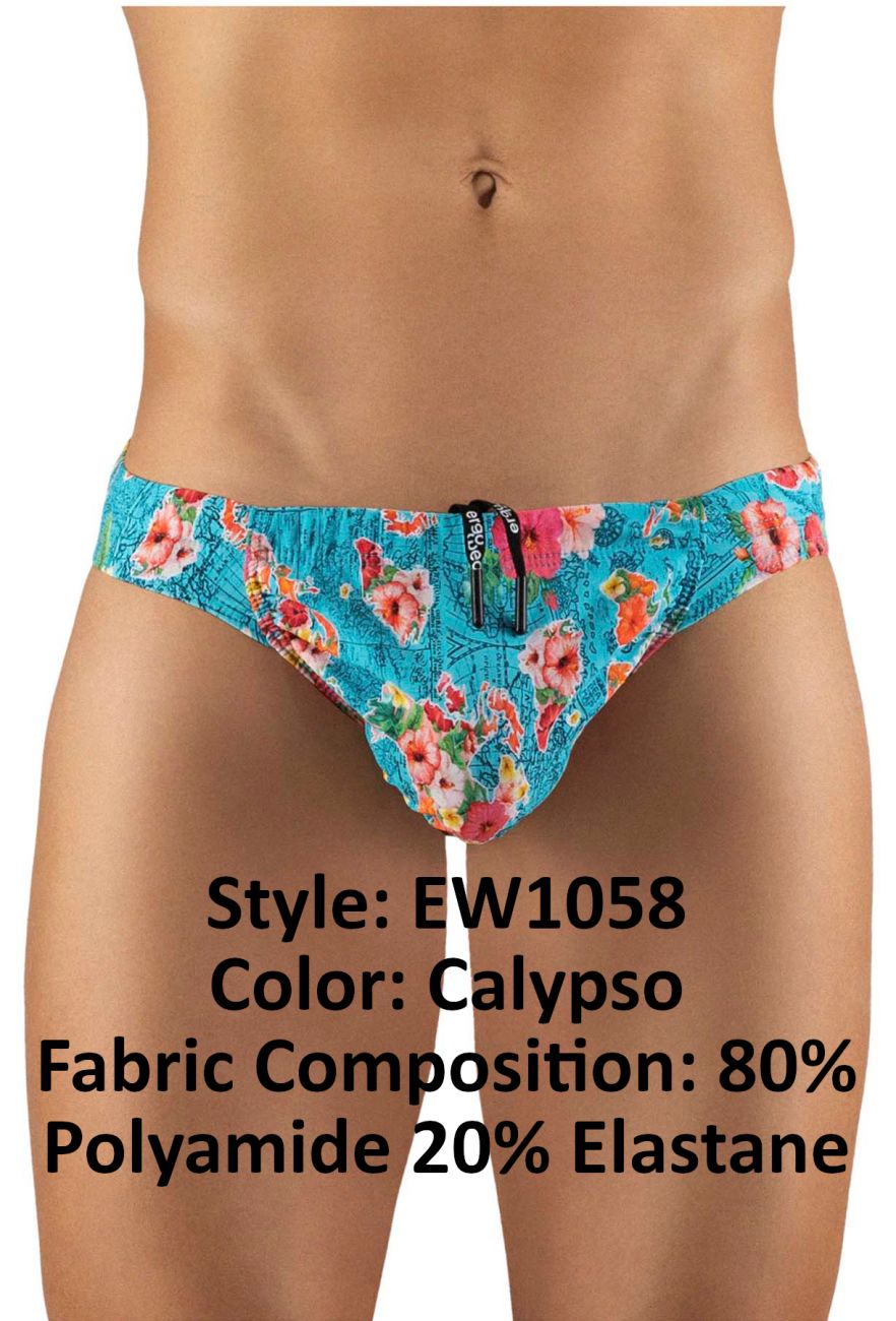 ErgoWear EW1058 FEEL Swim Mundi Swim Briefs Color Calypso