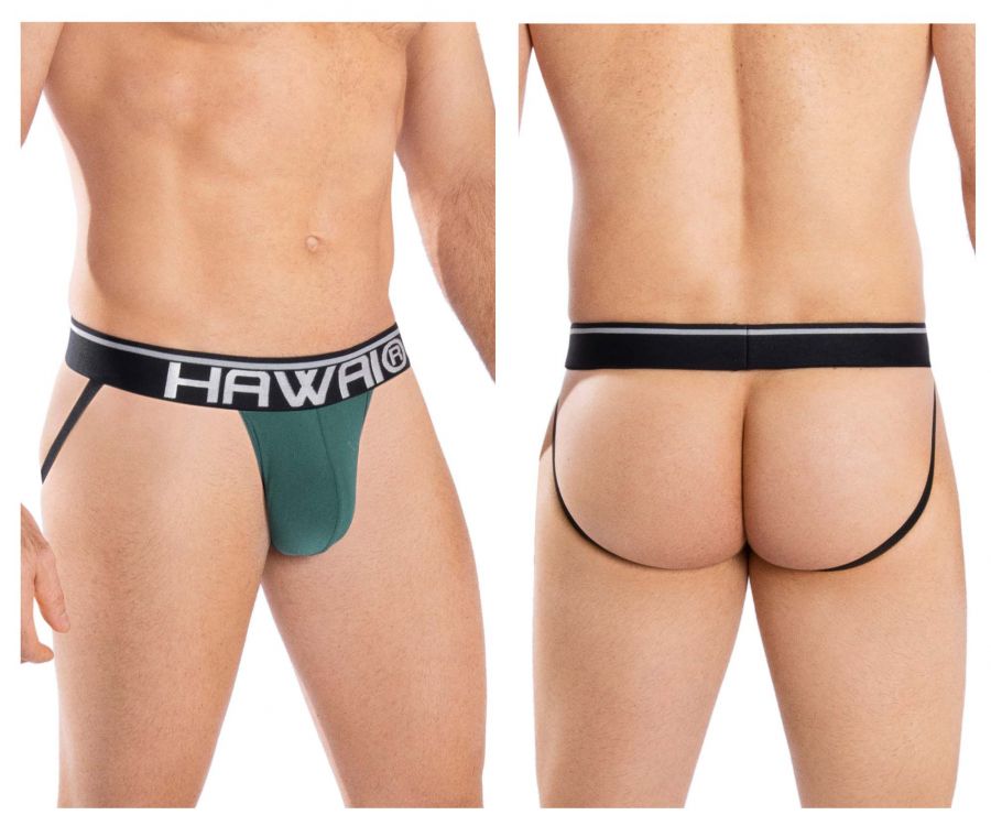 HAWAI 41946 Solid Athletic Jockstrap Color Green