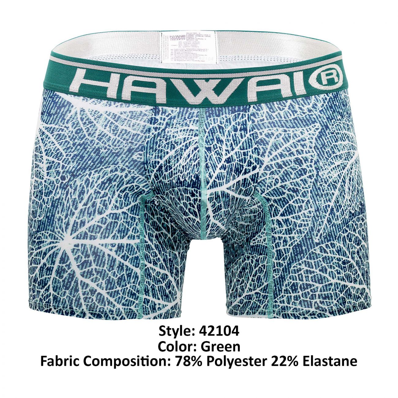 HAWAI 42104 Printed Boxer Briefs Color Green