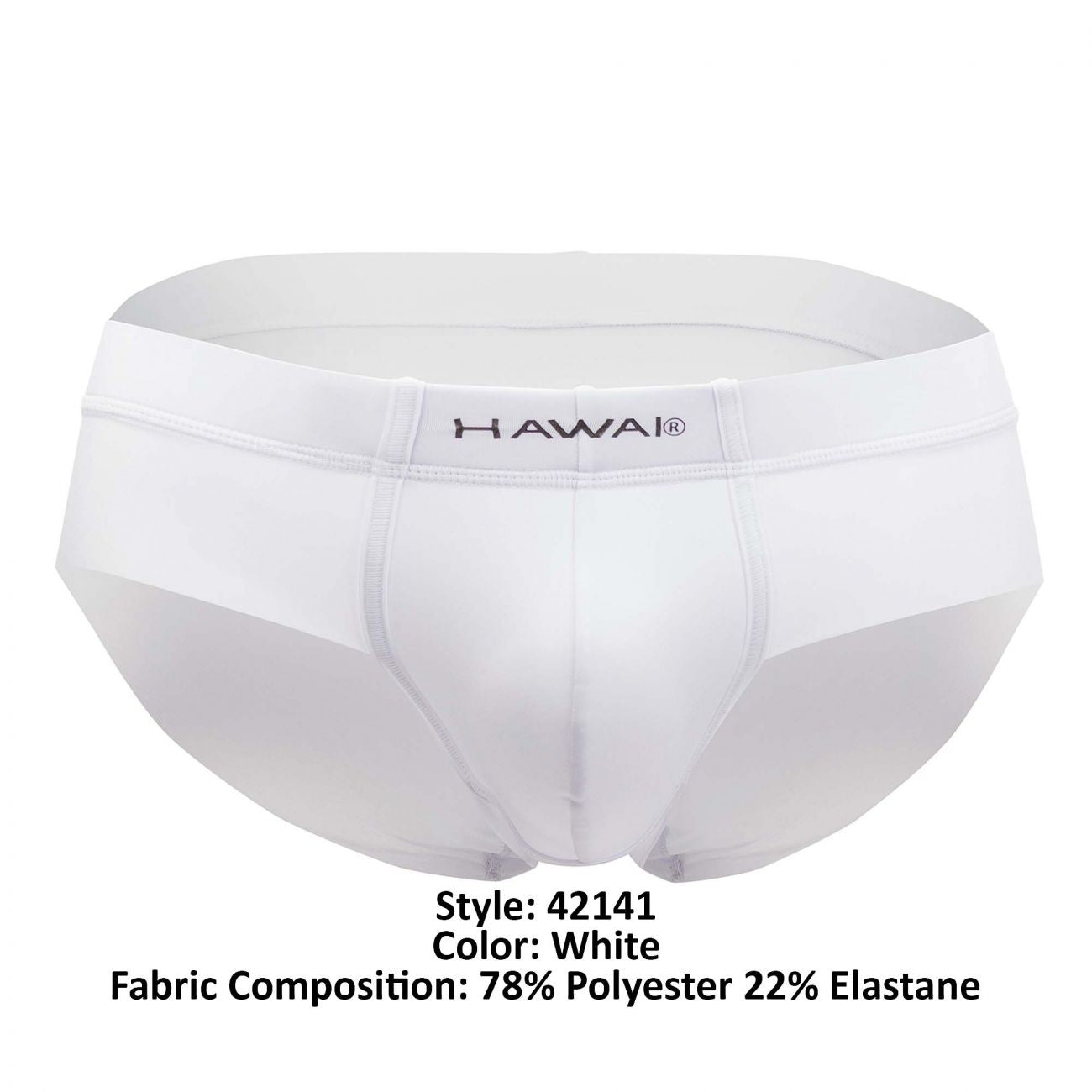 HAWAI 42141 Solid Hip Briefs Color White