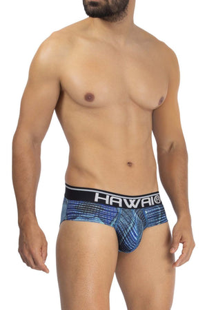HAWAI 42193 Printed Microfiber Hip Briefs Color Royal Blue