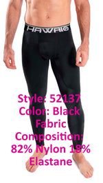 HAWAI 52137 Solid Athletic Pants Color Black