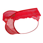 Hidden 973 Lace Thongs Color Red
