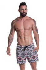 JOR 0772 Tribal Short Swim Trunks Color Printed