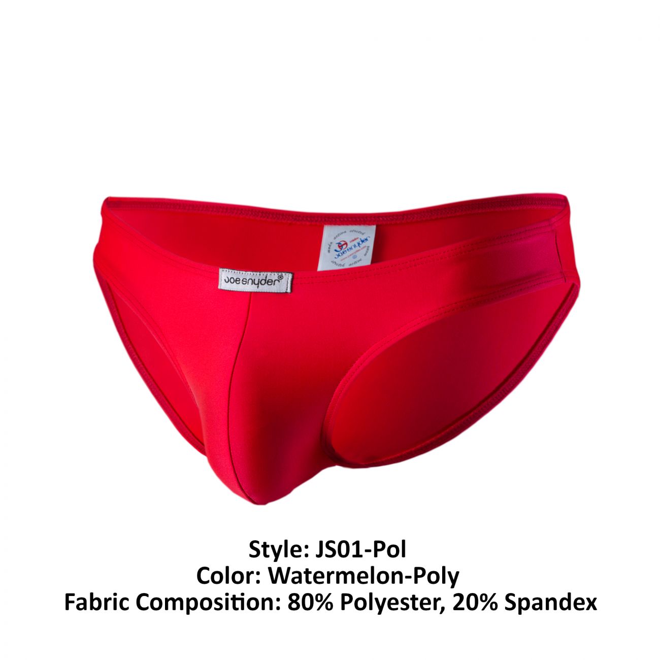 Joe Snyder JS01-Pol Polyester Bikini Classic Color Watermelon-Poly