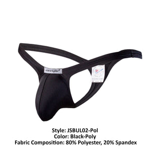 Joe Snyder JSBUL02-Pol Polyester Bulge Tanga Color Black-Poly
