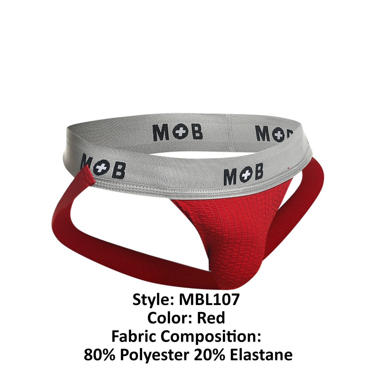 MaleBasics MBL107 MOB Classic Fetish Jock 3 Inches Jockstrap Color Red